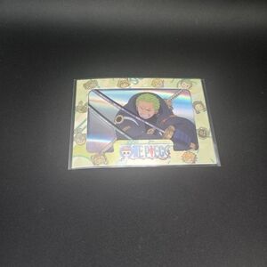 One Piece Zoro Holographic Card Cybercel One Piece Series 2 Roronoa Zoro Icons #